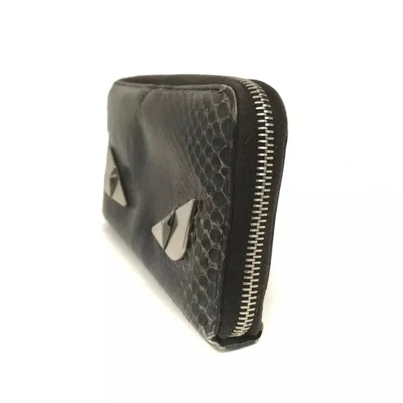 Fendi Black and Silver Monster Snake Wallet - Picture 3 of 8